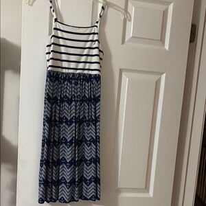 Nautica White and Navy Striped Dress